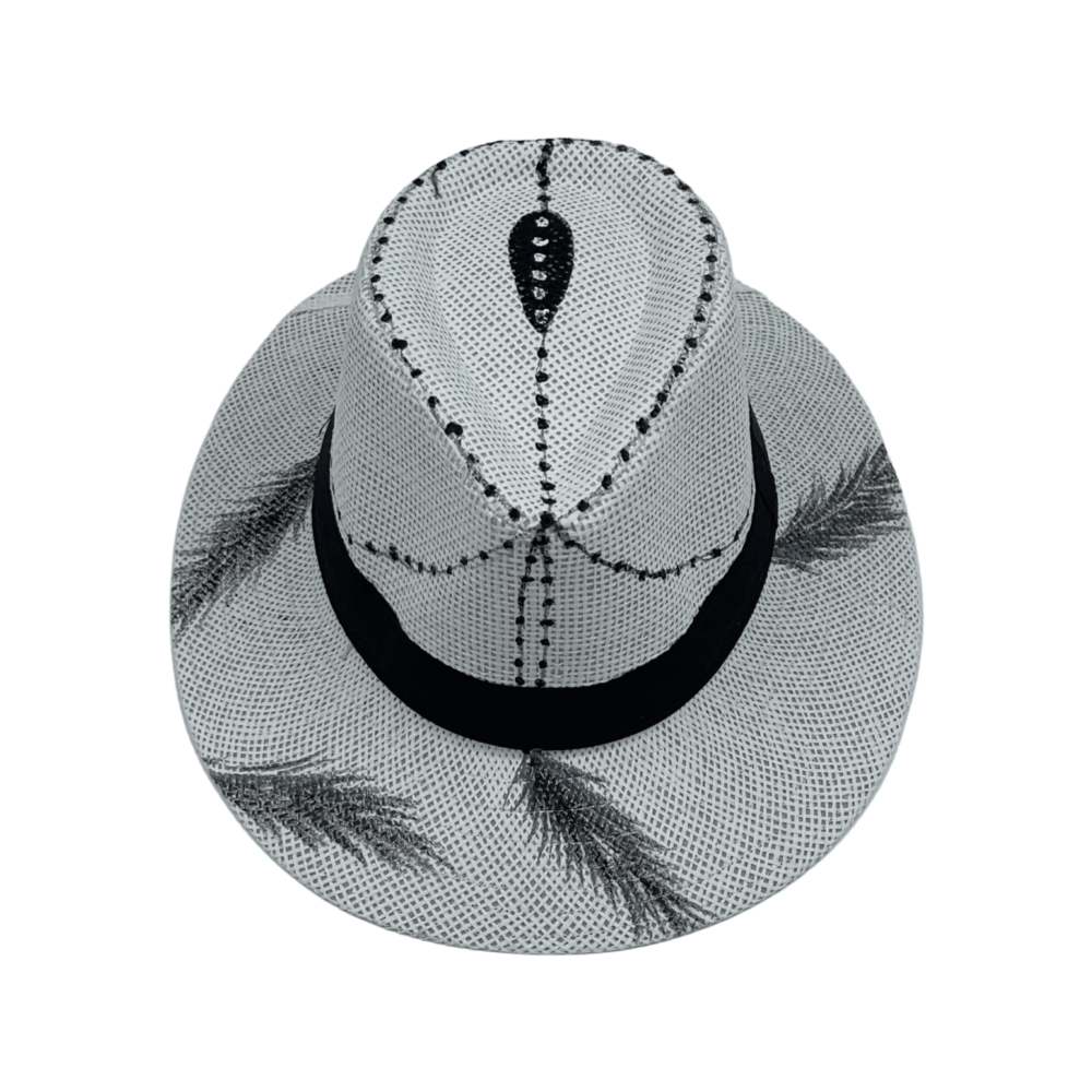 TFA - Χειροποίητο ψάθινο καπέλο Rosary – White