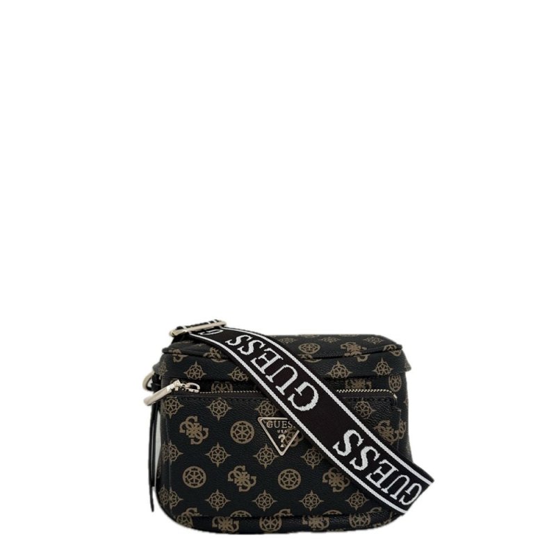 Guess Γυναικεία Τσάντα Χιαστί Power Play Mini Mocha Logo