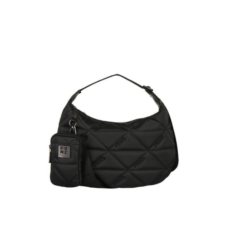 FRNC Γυναικεία Τσάντα Χιαστί / Ώμου Μαύρη 4129-BLK