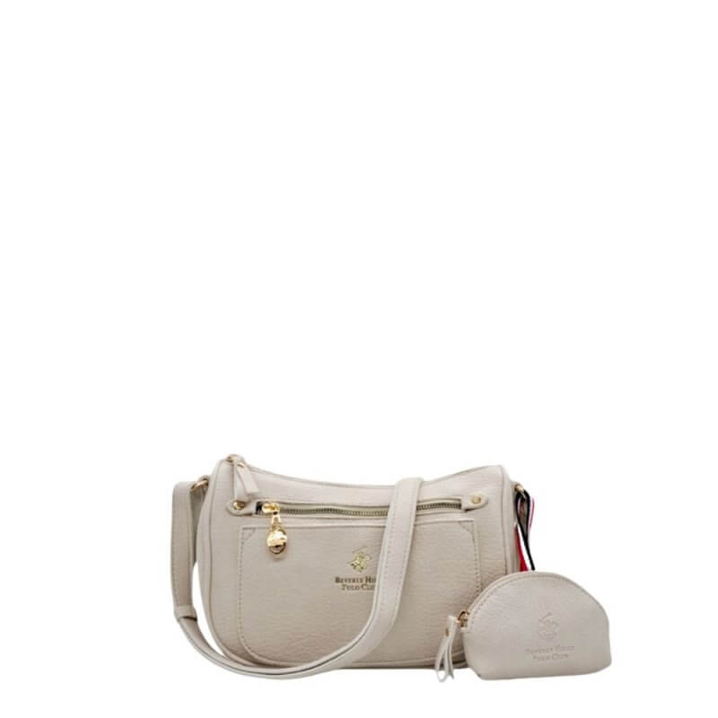 Beverly Hills Polo Club Γυναικεία Τσάντα Ώμου Μπέζ BH-4136