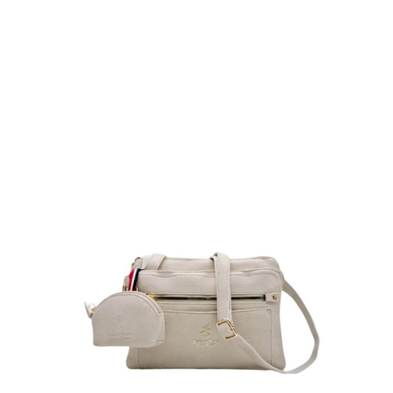 Beverly Hills Polo Club Γυναικεία Τσάντα Ώμου Μπέζ BH-4138