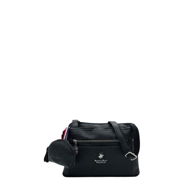 Beverly Hills Polo Club Γυναικεία Τσάντα Ώμου Μαύρη BH-4138
