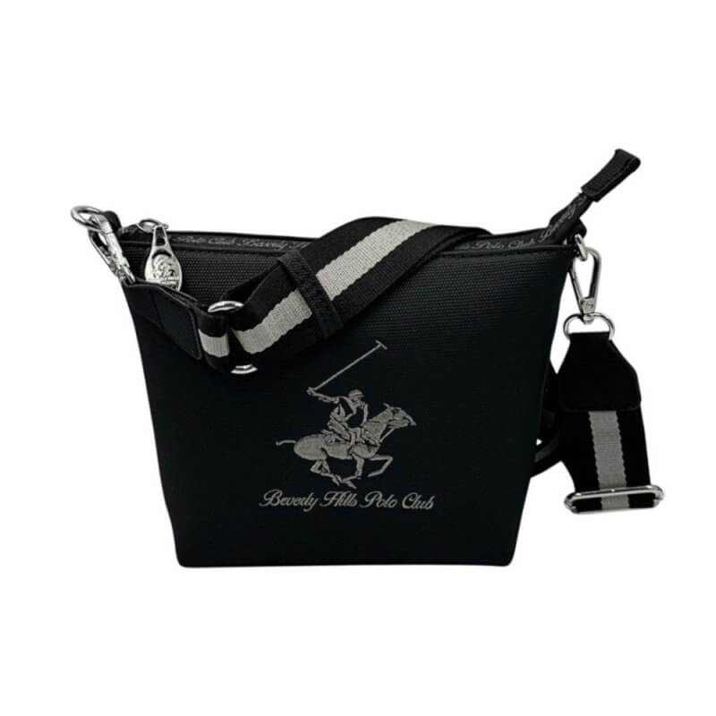 Beverly Hills Polo Club Γυναικεία Τσάντα Χιαστί Μαύρη BH-4083