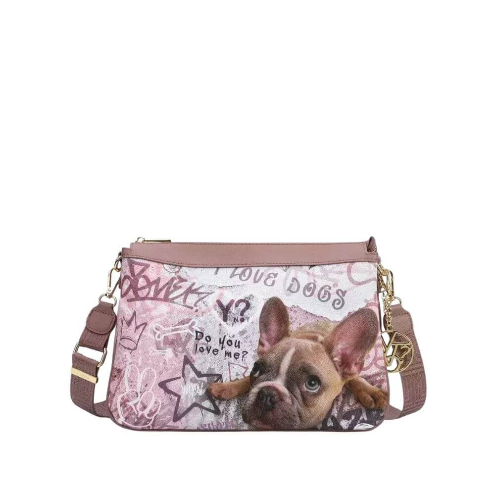 YNOT Γυναικεία Τσάντα Χιαστί Πολύχρωμη ART.MTC-016S5 DOG