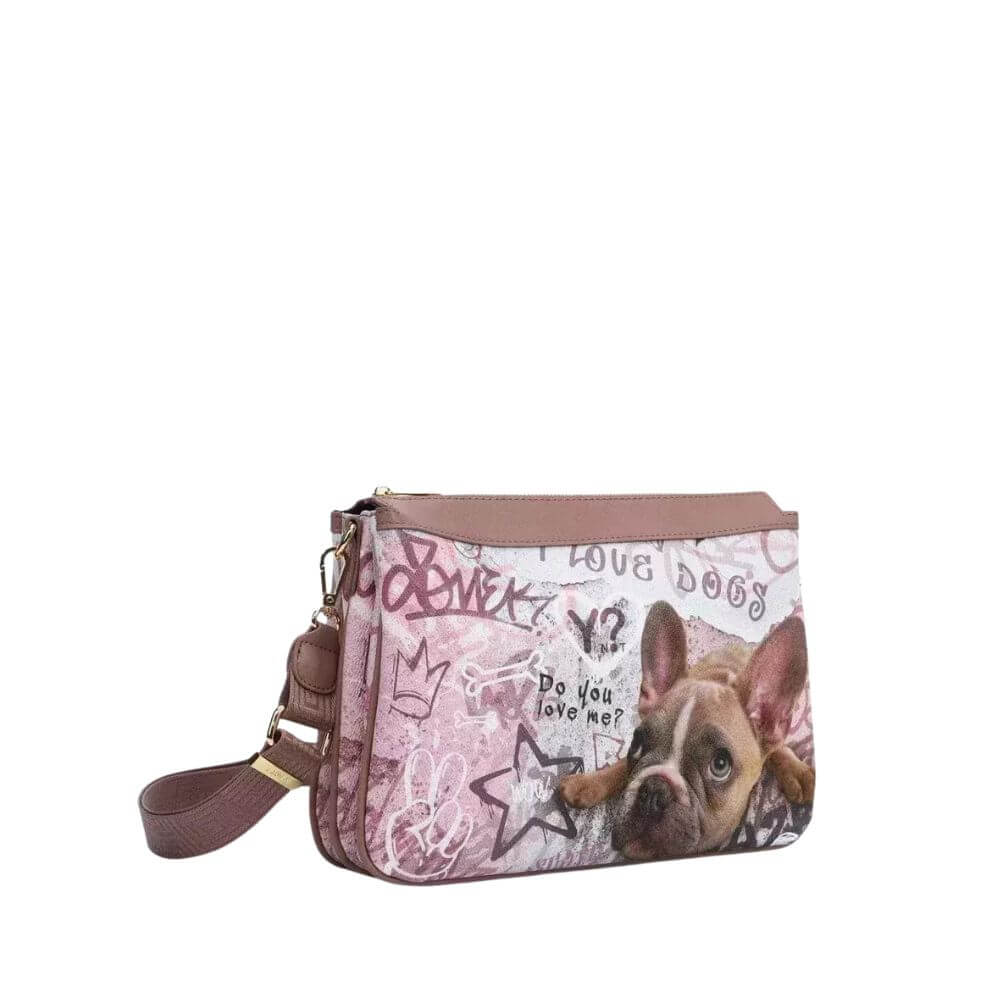 YNOT Γυναικεία Τσάντα Χιαστί Πολύχρωμη ART.MTC-016S5 DOG