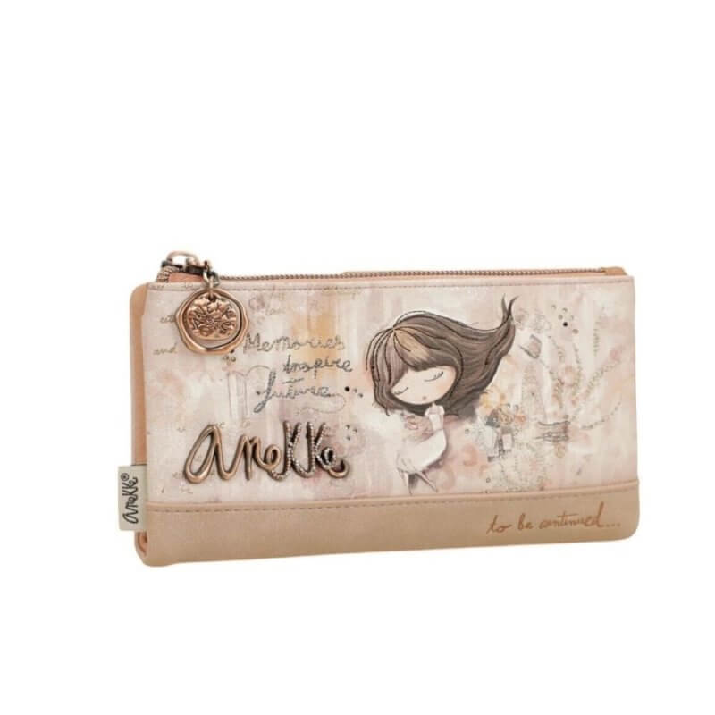ANEKKE Memories Γυναικείο Πορτοφόλι Με RFID Μπέζ 40809-907