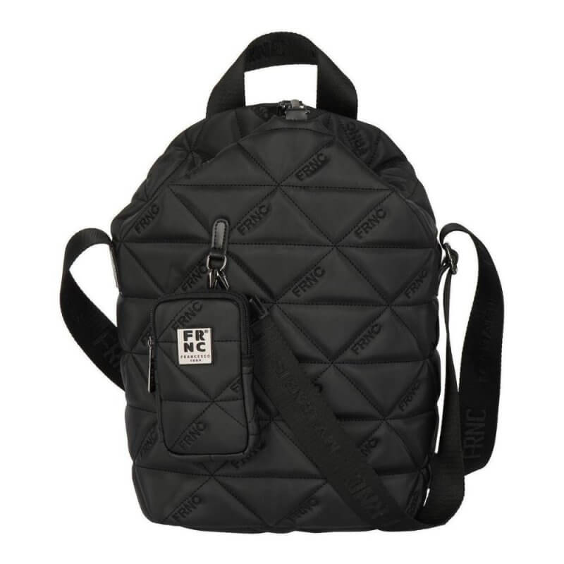 FRNC Γυναικεία Τσάντα Πλάτης Μαύρη 4141W BLK
