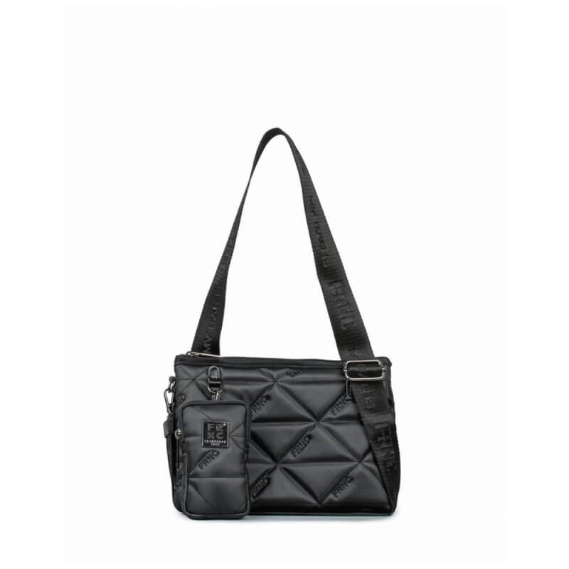 FRNC Γυναικεία Τσάντα Χιαστί Μαύρη 4146W BLK