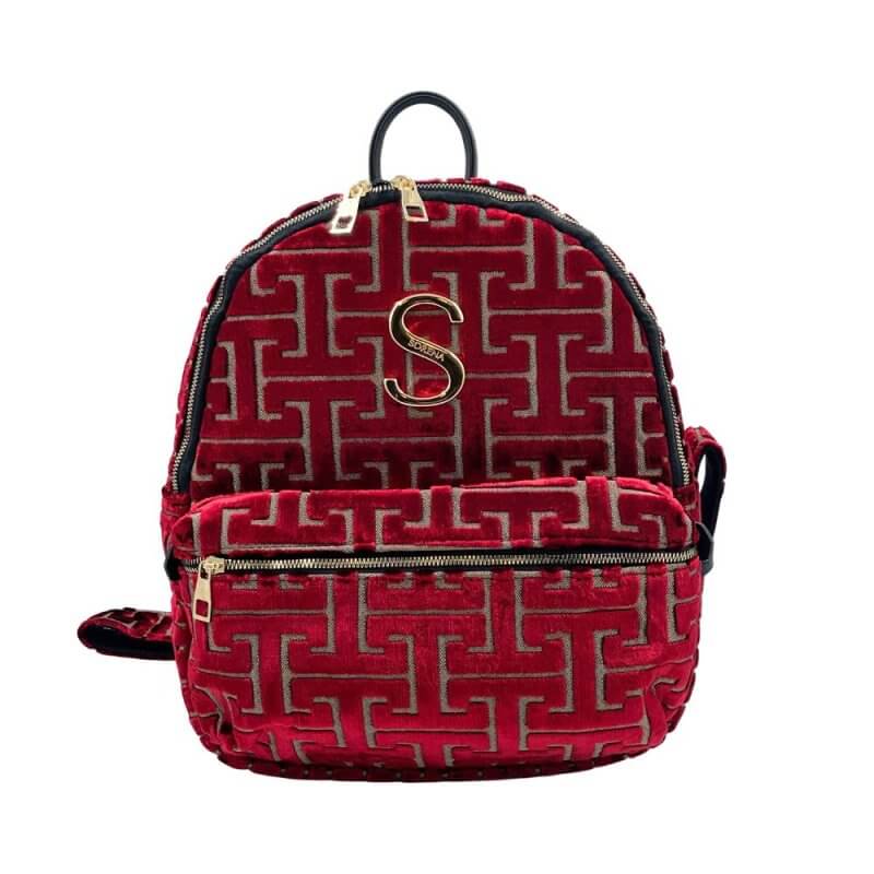SORENA FILOMENI BACKPACK Γυναικεία Τσάντα Πλάτης Κόκκινη