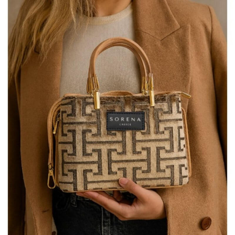 SORENA Galleria Bag Calisti Edition Γυναικεία Τσάντα Χειρός Μπέζ