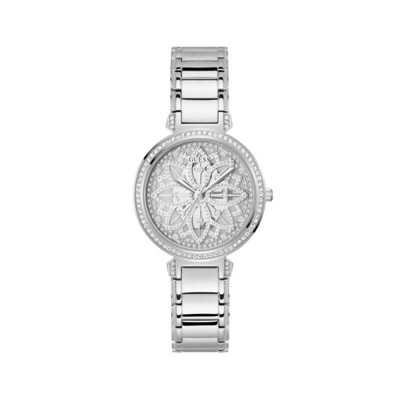 GUESS Lily Γυναικείο Ρολόι Quartz Ακριβείας Ασημί GW0528L1