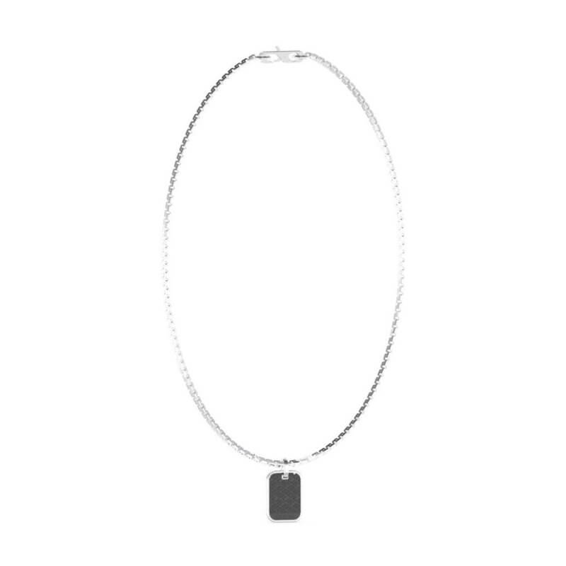 GUESS Ανδρικό Κολιέ Από Ατσάλι Ασημί JUMN03225JWSTBKT