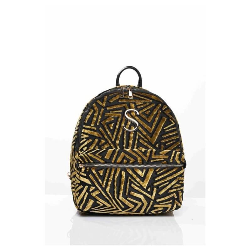SORENA SYLVANA BACKPACK Γυναικεία Τσάντα Πλάτης Μαύρη