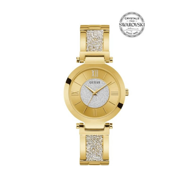 GUESS Aurora Γυναικείο Ρολόι Quartz Ακριβείας Με Κρύσταλλα Swarovski W1288L2