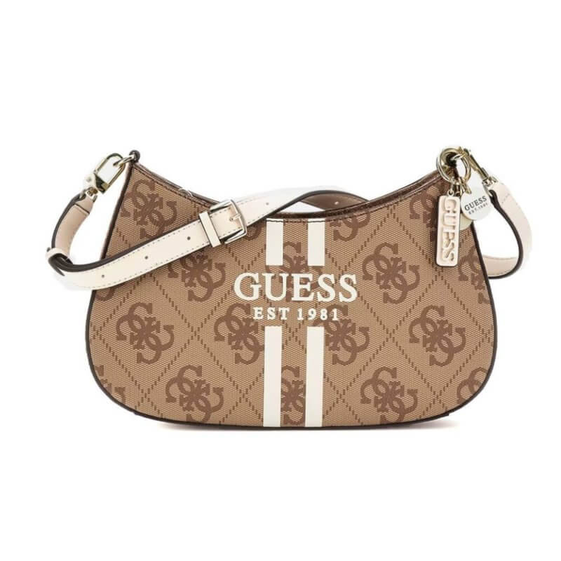 GUESS Noelle Γυναικεία Τσάντα Ώμου Μπέζ HWOS9672180-LTL