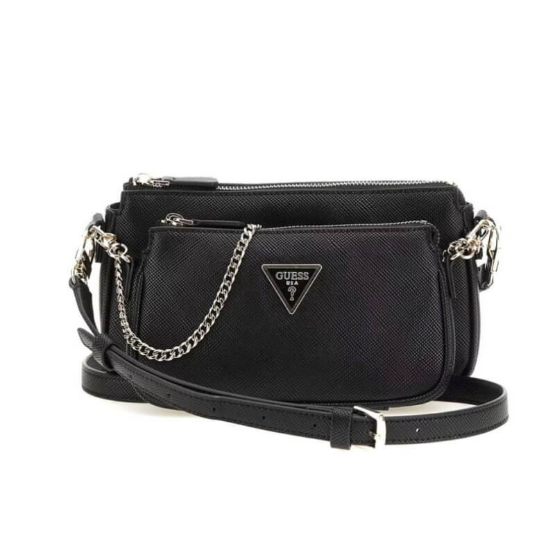 GUESS Noelle Mini Γυναικεία Τσάντα Χιαστί Μαύρη HWZG9672710-BLK