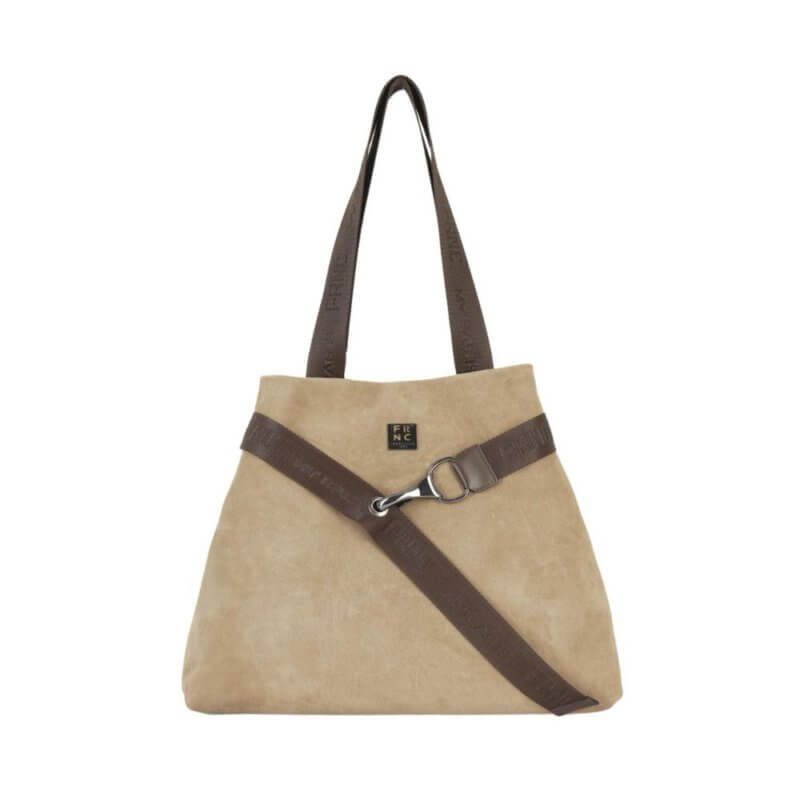 FRNC Γυναικεία Δερμάτινη Τσάντα Ώμου Κάμελ 3707 CML