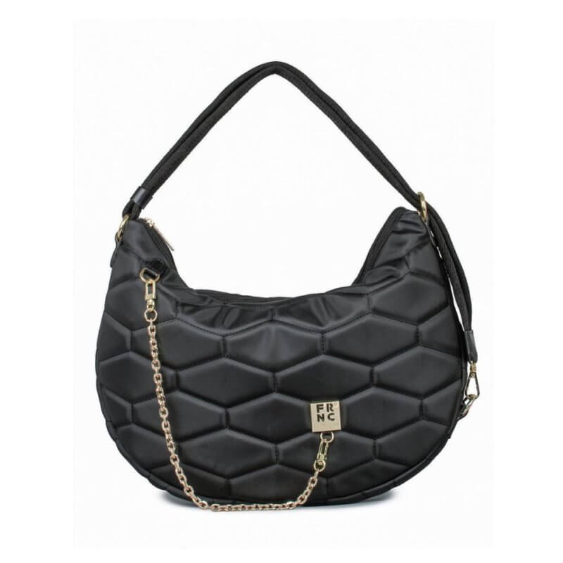 FRNC Γυναικεία Τσάντα Ώμου Μαύρη 4931 BLK