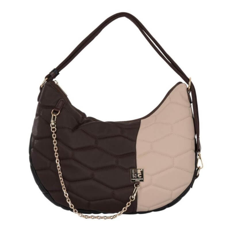FRNC Γυναικεία Τσάντα Ώμου Καφέ 4931 MLT