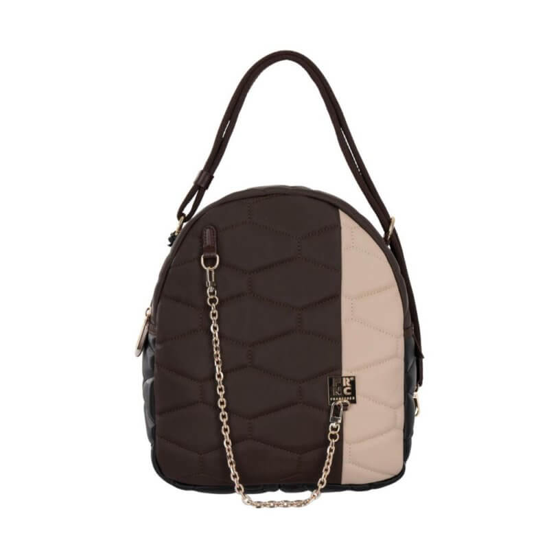 FRNC Γυναικεία Τσάντα Πλάτης Καφέ 4932 MLT