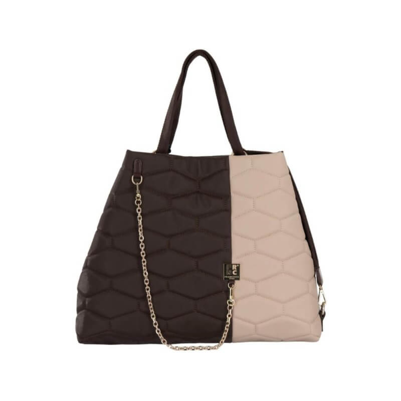 FRNC Γυναικεία Τσάντα Ώμου Καφέ 4935 MLT