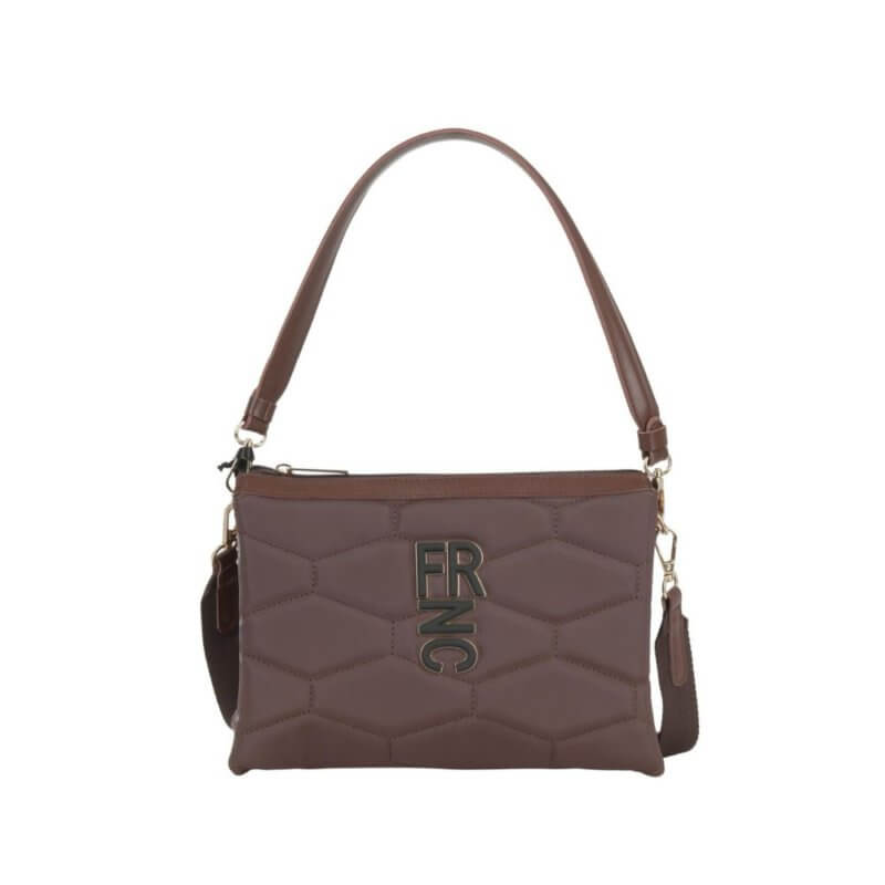 FRNC Γυναικεία Τσάντα Χιαστί Καφέ 4941W-COF