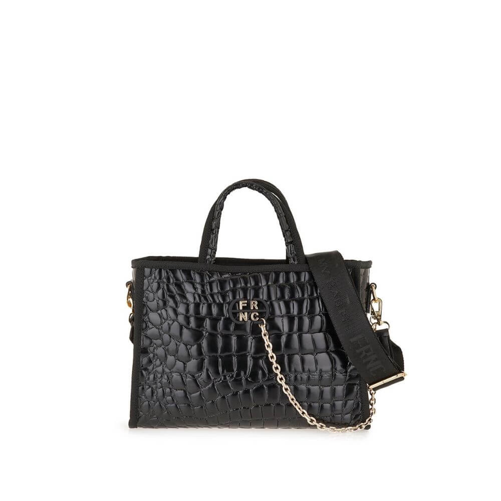 FRNC Γυναικεία Τσάντα Χειρός Μαύρη 5902 BLK