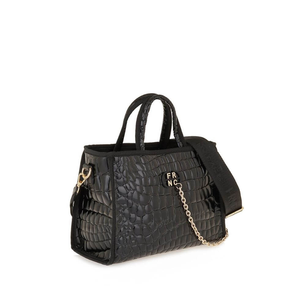 FRNC Γυναικεία Τσάντα Χειρός Μαύρη 5902 BLK