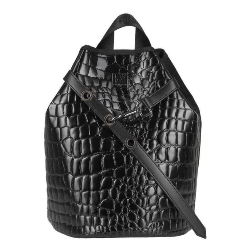 FRNC Γυναικεία Τσάντα Πλάτης Mαύρη 5922 BLK