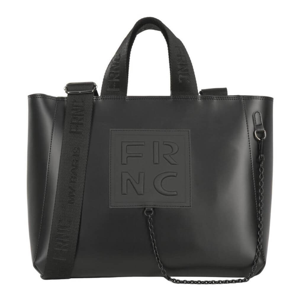 FRNC Γυναικεία Τσάντα Χειρός Μαύρη 6013E BLK