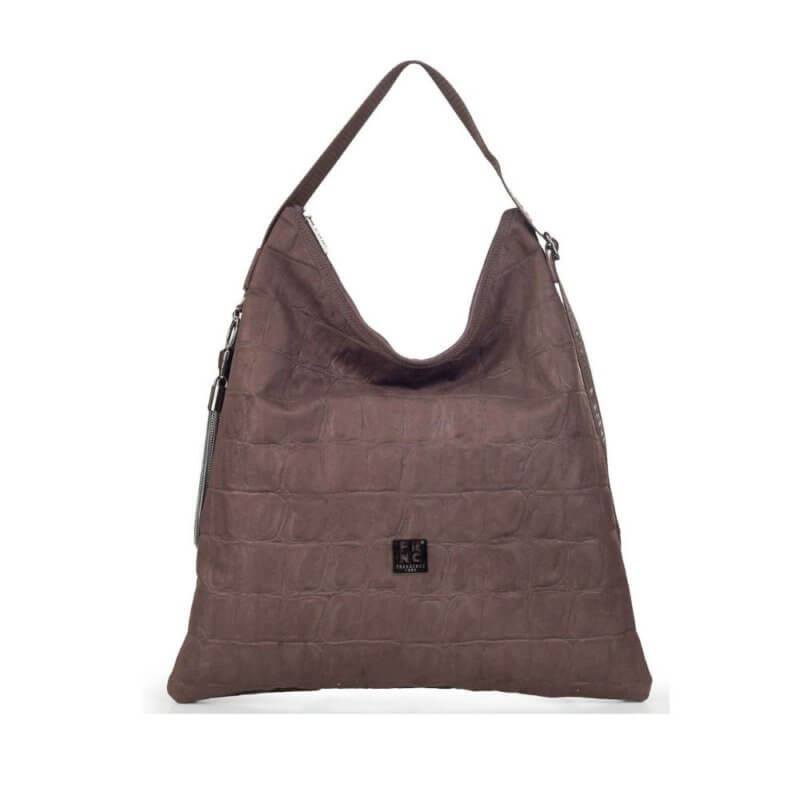 FRNC Γυναικεία Τσάντα Ώμου Καφέ 6142 COF