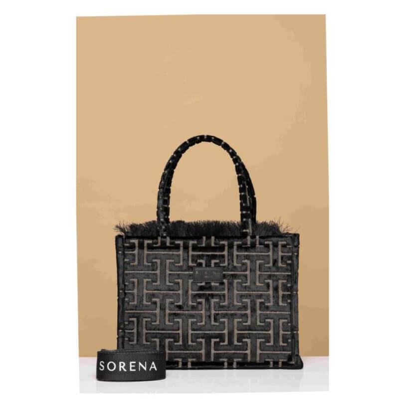 SORENA Andro Medium Tote Bag Γυναικεία Τσάντα Χειρός Μαύρη