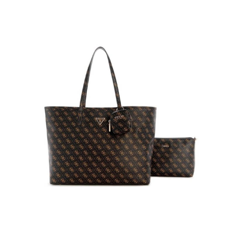 GUESS POWER PLAY II Γυναικεία Τσάντα Ώμου Καφέ HWQG7124240-BROWN LOGO