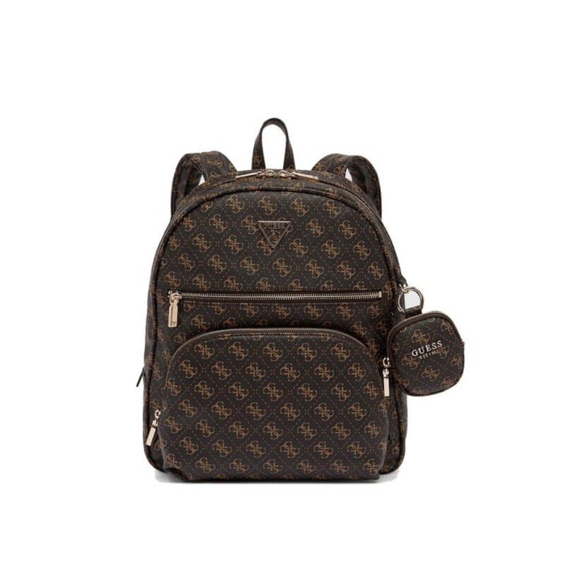 GUESS Power Play Γυναικεία Τσάντα Πλάτης Καφέ HWQG7124350-MOCHA LOGO