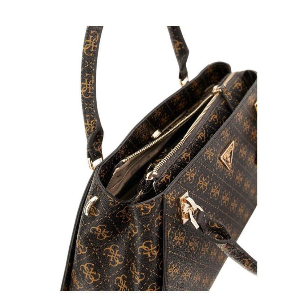 GUESS NOELLE II Γυναικεία Τσάντα Χειρός Καφέ HWQG9672070-BROWN LOGO