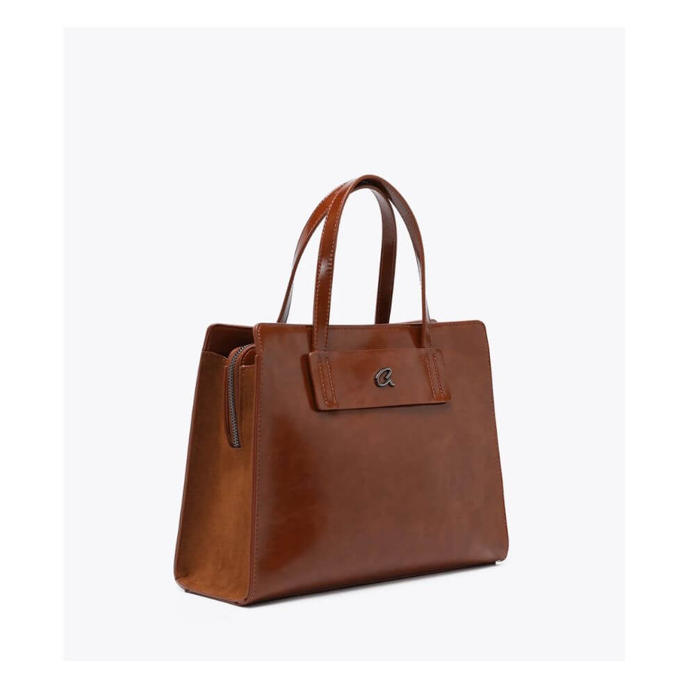 AXEL Γυναικεία Τσάντα Χειρός Ταμπά Με Λεπτομέρειες Σουέτ 1010-3509-CAMEL