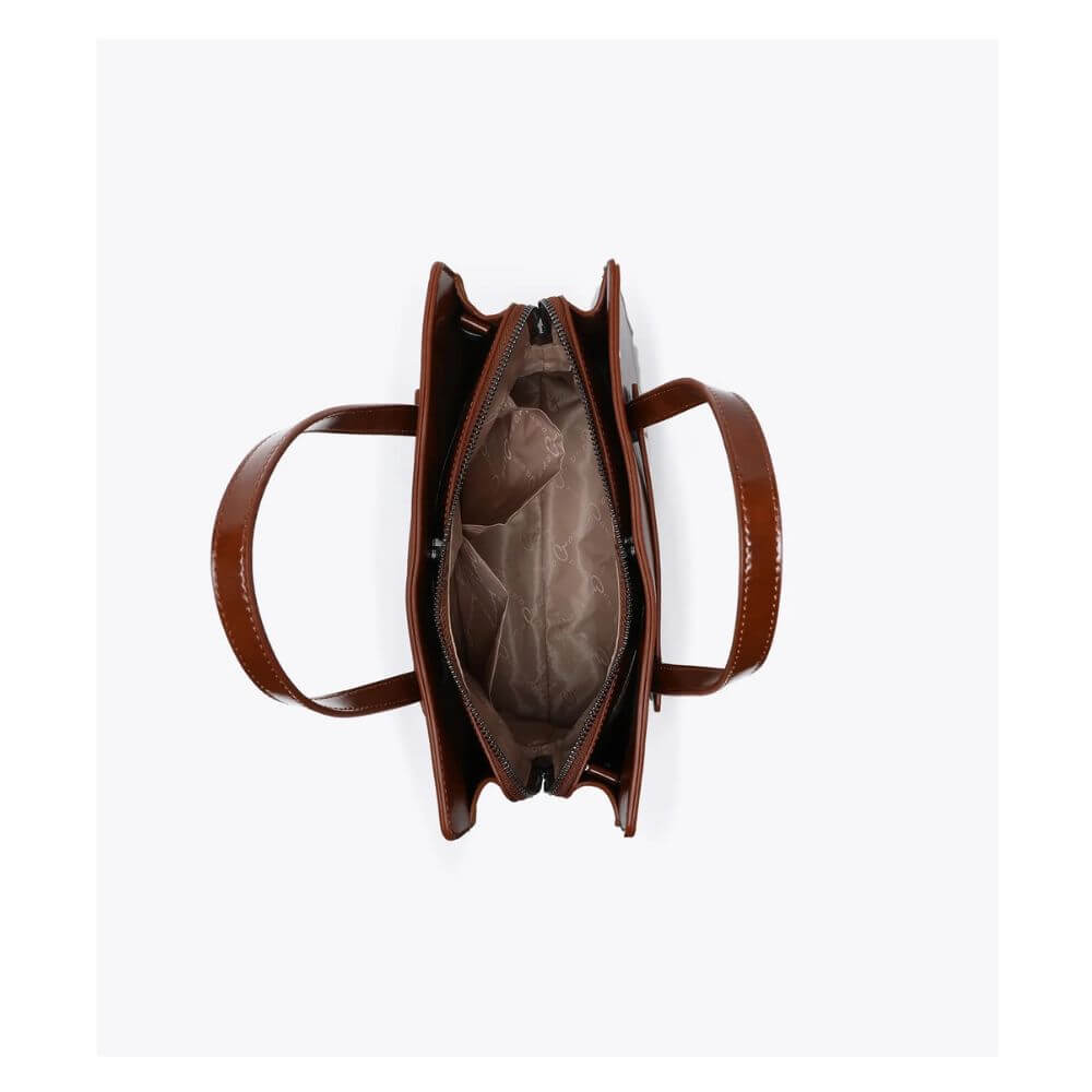 AXEL Γυναικεία Τσάντα Χειρός Ταμπά Με Λεπτομέρειες Σουέτ 1010-3509-CAMEL