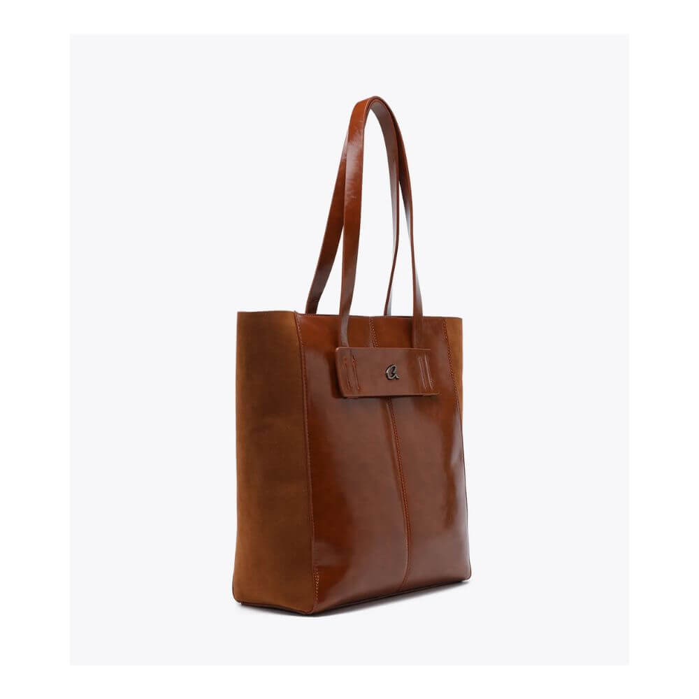 AXEL Γυναικεία Τσάντα Ώμου Ταμπά Με Λεπτομέρειες Σουέτ 1010-3511-CAMEL