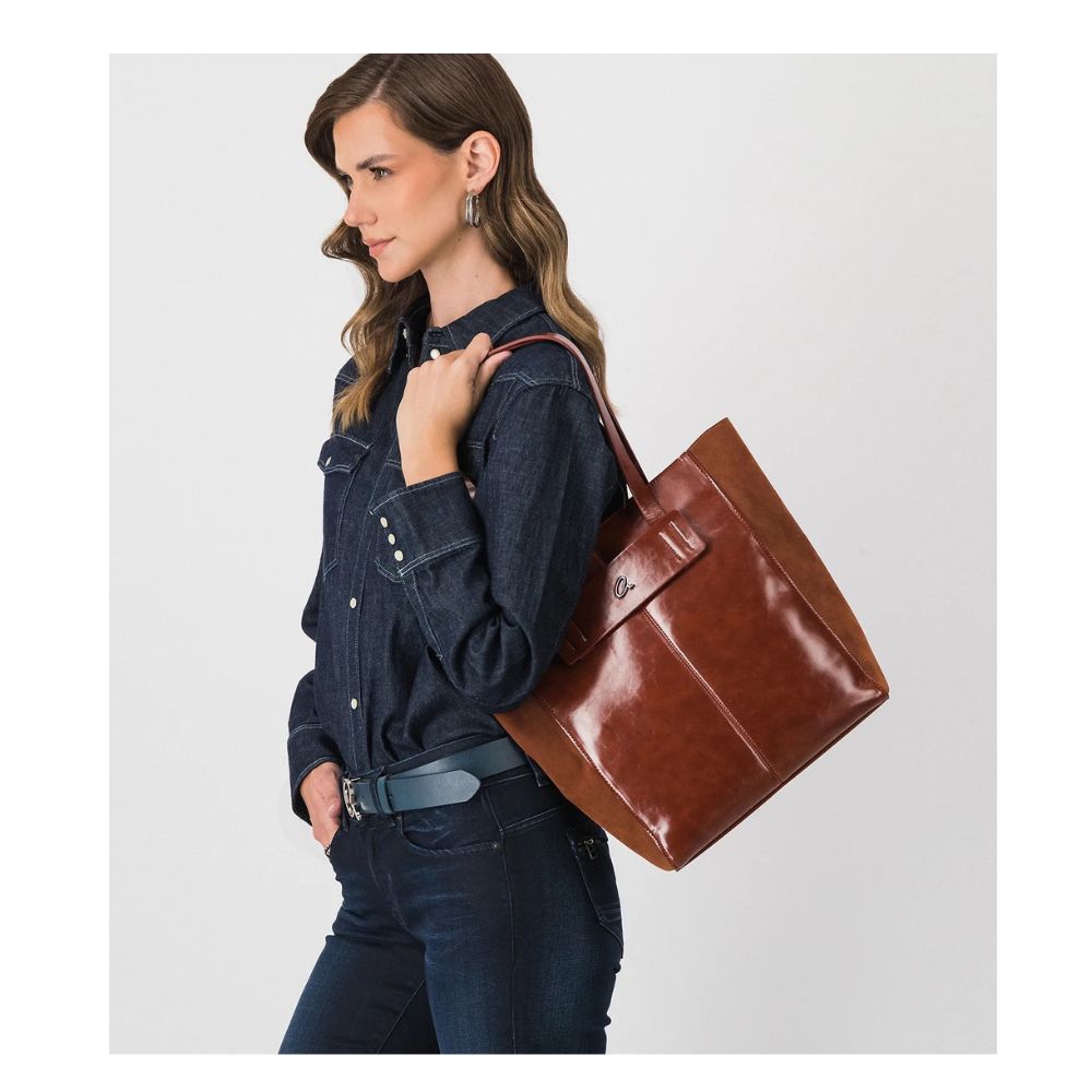 AXEL Γυναικεία Τσάντα Ώμου Ταμπά Με Λεπτομέρειες Σουέτ 1010-3511-CAMEL