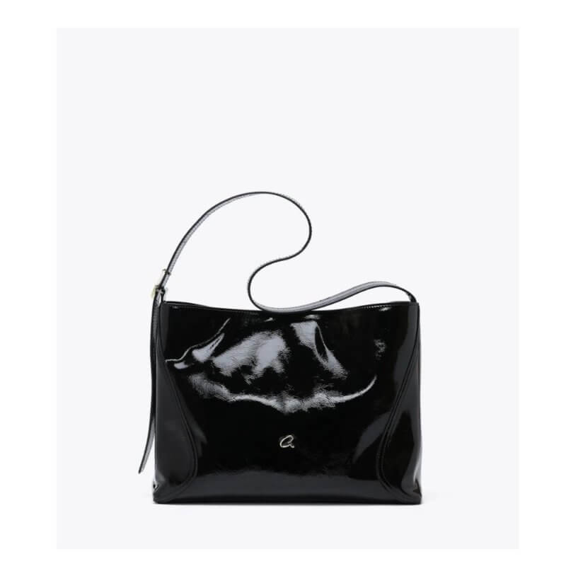 AXEL Γυναικεία Τσάντα Ώμου Μαύρη Λουστρίνι 1010-3520-BLACK