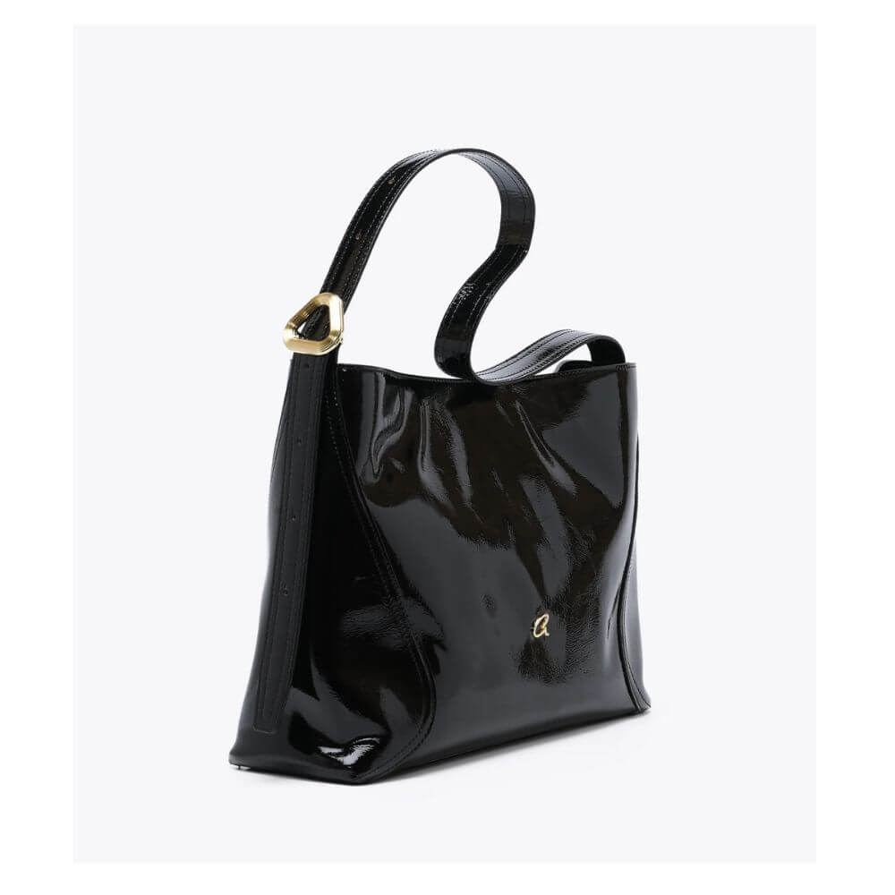 AXEL Γυναικεία Τσάντα Ώμου Μαύρη Λουστρίνι 1010-3520-BLACK