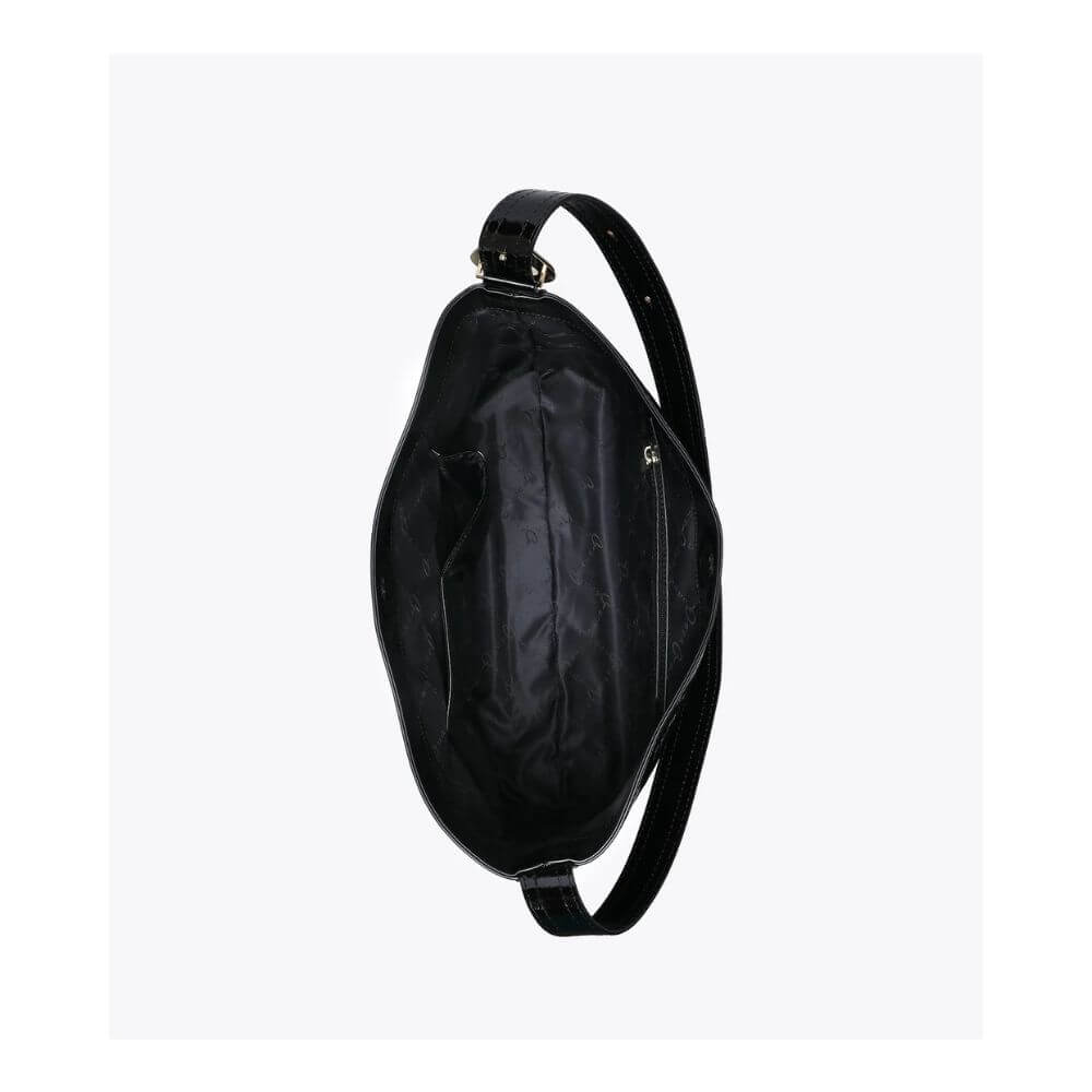 AXEL Γυναικεία Τσάντα Ώμου Μαύρη Λουστρίνι 1010-3520-BLACK