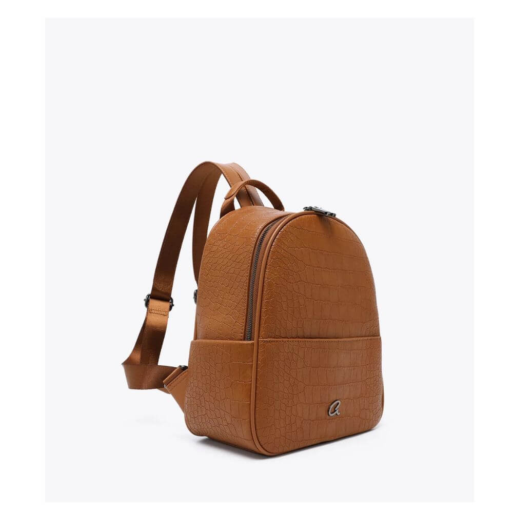 AXEL Γυναικεία Τσάντα Πλάτης Ταμπά Κροκό 1023-0573-CAMEL