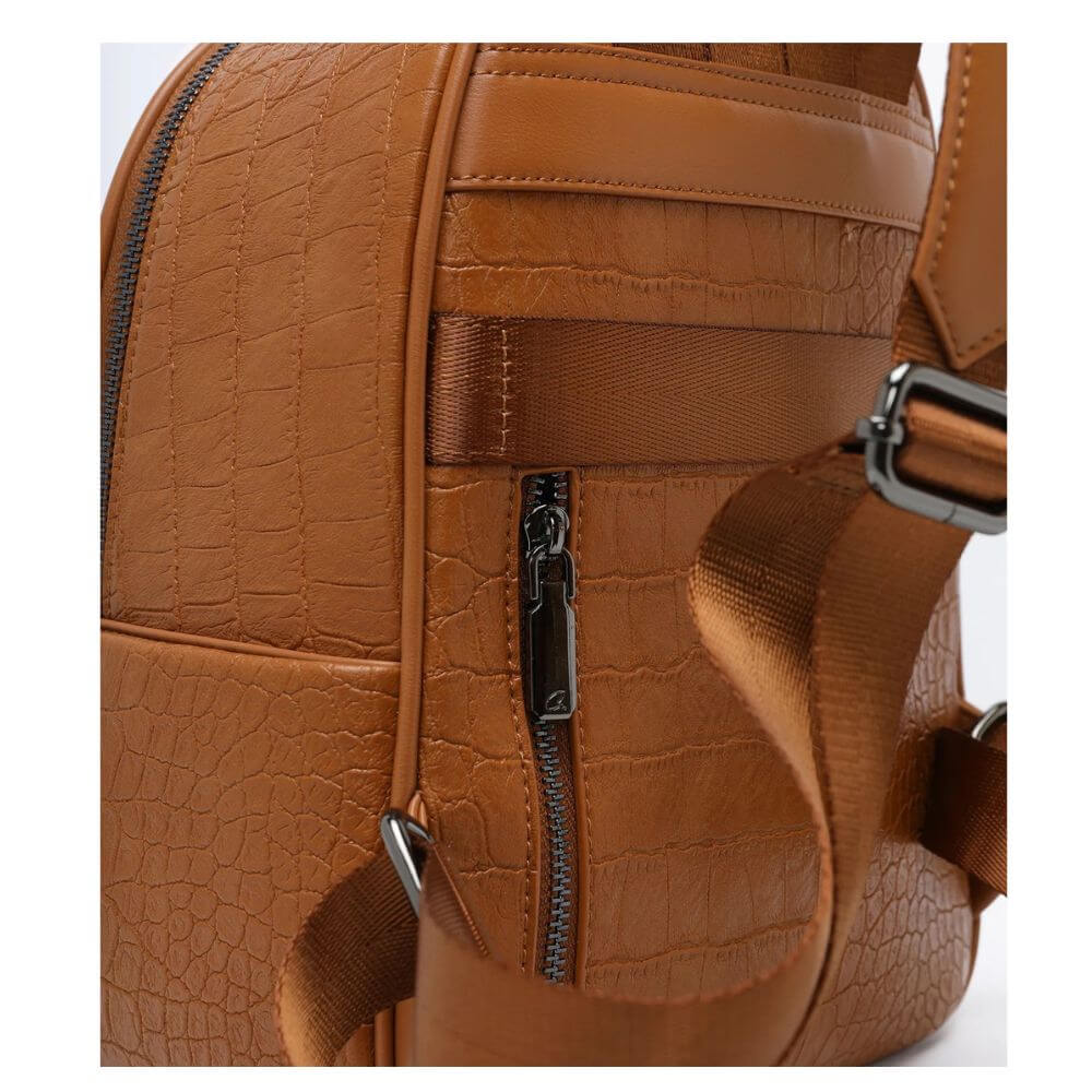 AXEL Γυναικεία Τσάντα Πλάτης Ταμπά Κροκό 1023-0573-CAMEL