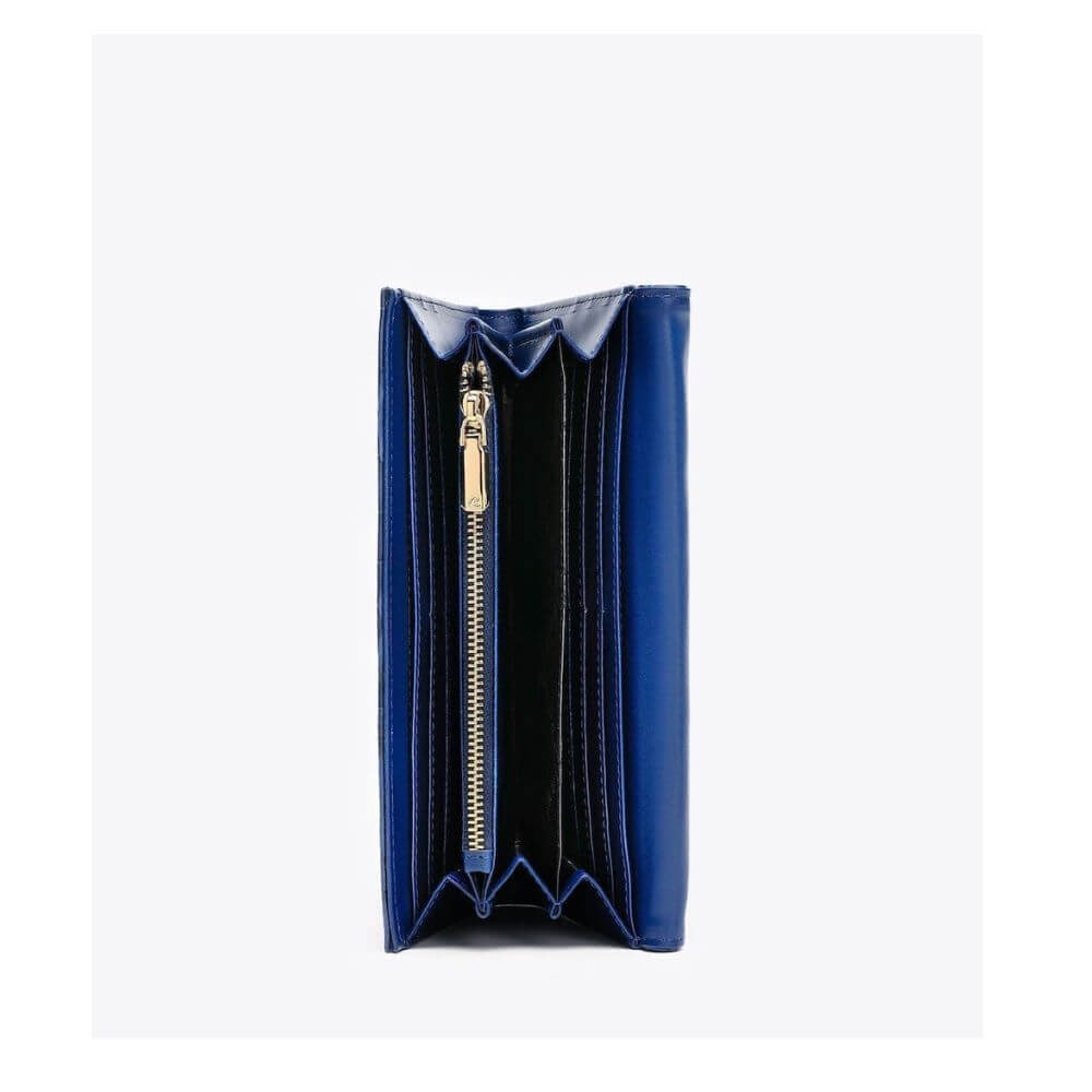 AXEL Γυναικείο Πορτοφόλι Κροκό Μπλέ 1101-1688-BLUE