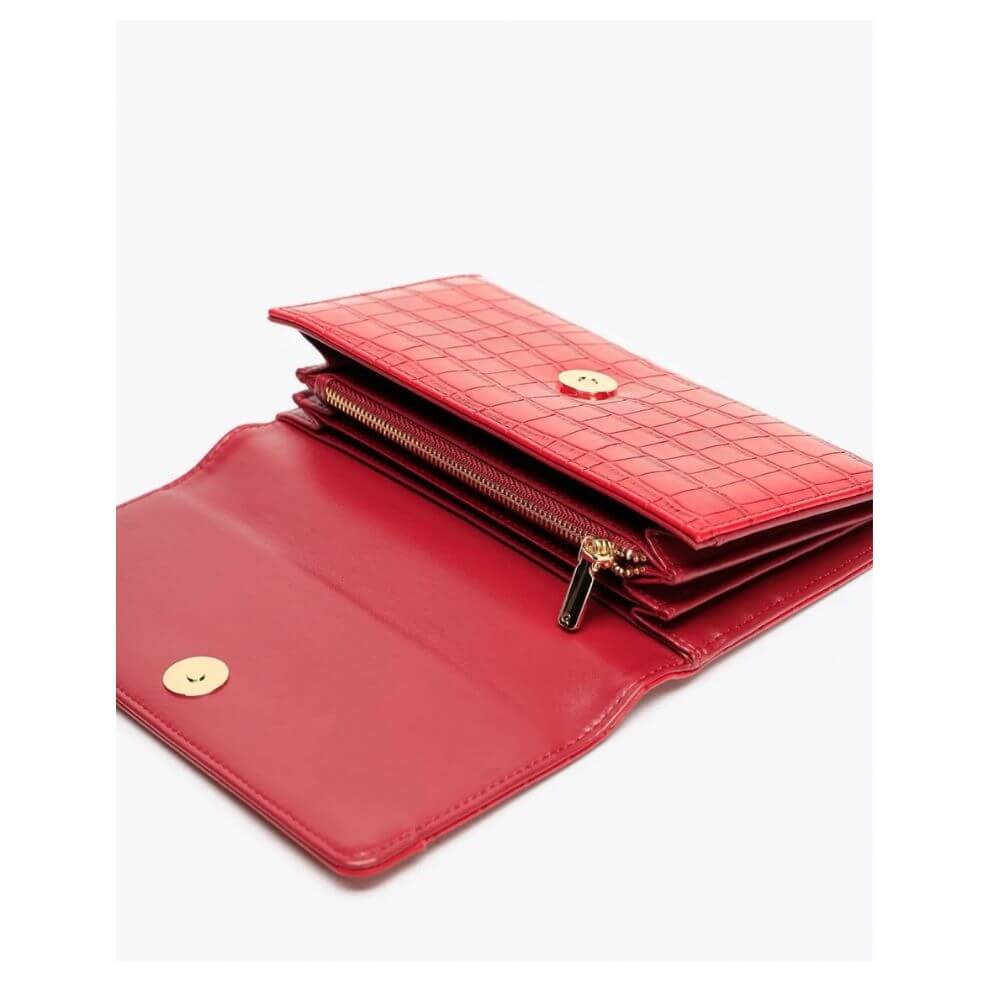 AXEL Γυναικείο Πορτοφόλι Κροκό Κόκκινο 1101-1688-RED