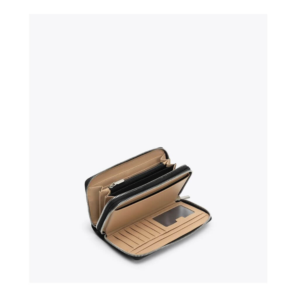 AXEL Γυναικείο Μεγάλο Διπλό Πορτοφόλι Μαύρο 1101-1774-BLACK