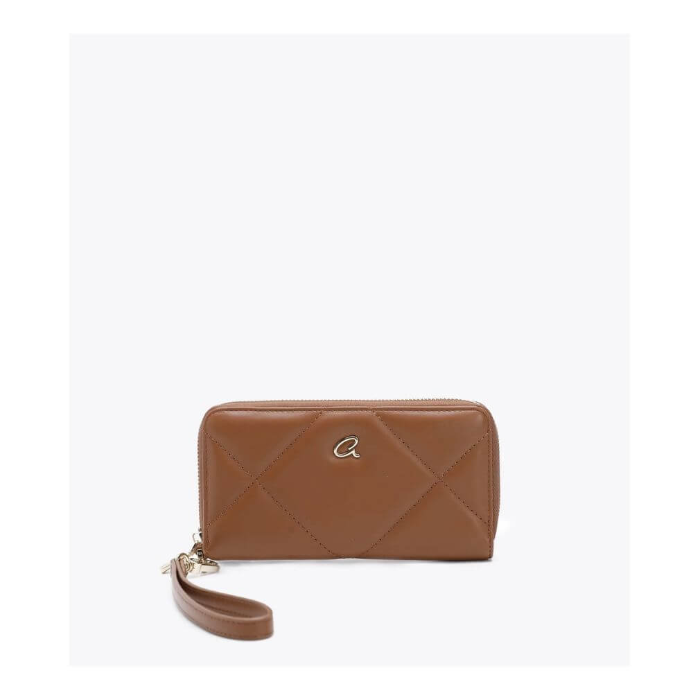 AXEL Γυναικείο Πορτοφόλι Ταμπά Με Ραφές 1101-1847-CAMEL