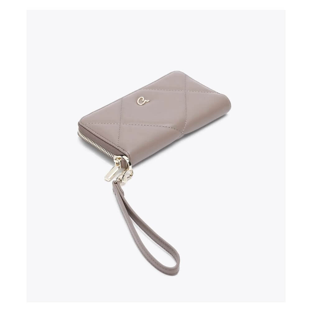 AXEL Γυναικείο Πορτοφόλι Γκρί Με Ραφές 1101-1847-STONE