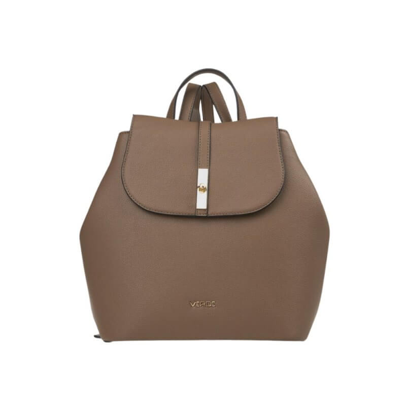 VERDE Γυναικεία Τσάντα Πλάτης Πούρο 16-0008107-TAUPE